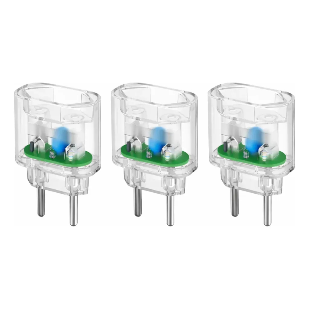Kit 3 Pçs Protetor De Surto Dps 2 Pinos 10a Anti Raio Bivolt 127/220V