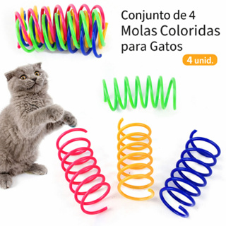 Brinquedos Para Gatos Mola Maluca Interativa Colorida Antiestresse Gatinhos Chutar e Correr em Oferta na Shopee
