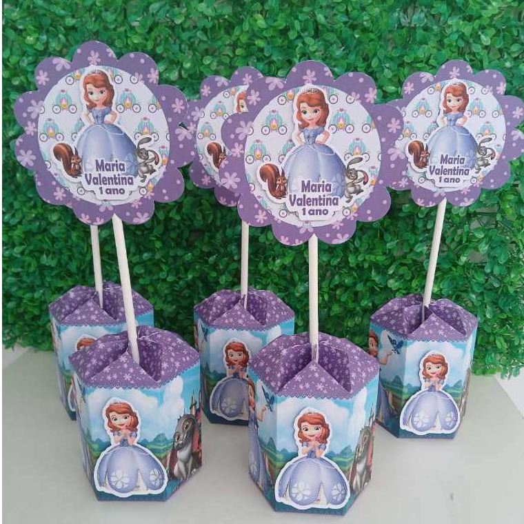 Centros de mesa princesa Sophia/ princesas/Sophia/ princesa Sophia/lembrancinha personalizado