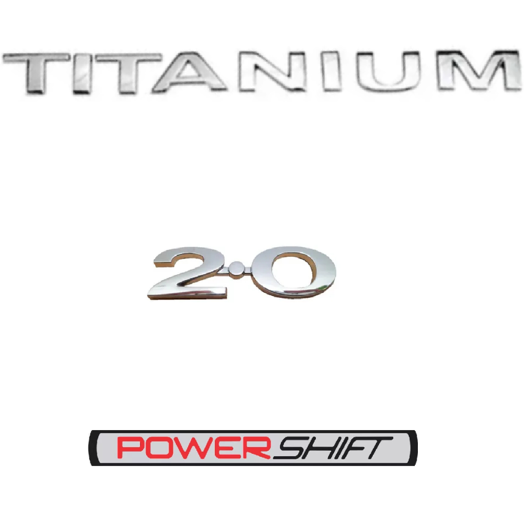 Emblemas Titanium Powershift 2.0 Focus Ecosport (kit 3 Pçs)