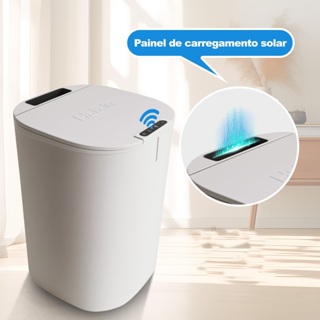 Lixeira Inteligente, 16 Litros, Com Sensor Inteligente, Alimentado Por Bateria De Lítio e Energia Solar em Oferta na Shopee