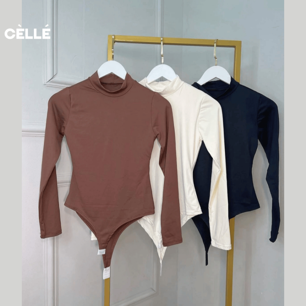 Body Feminino Manga Longa Gola Alta Cacharrel Segunda Pele Suplex Justo Conforto Roupa Elegante em Oferta na Shopee