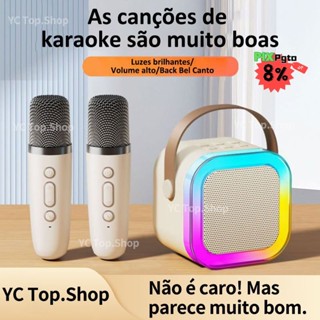 K12 Alto-falante Bluetooth Múltiplas Cores 1/2 Microfone Karaokê Diversão para Toda a Família em Oferta na Shopee