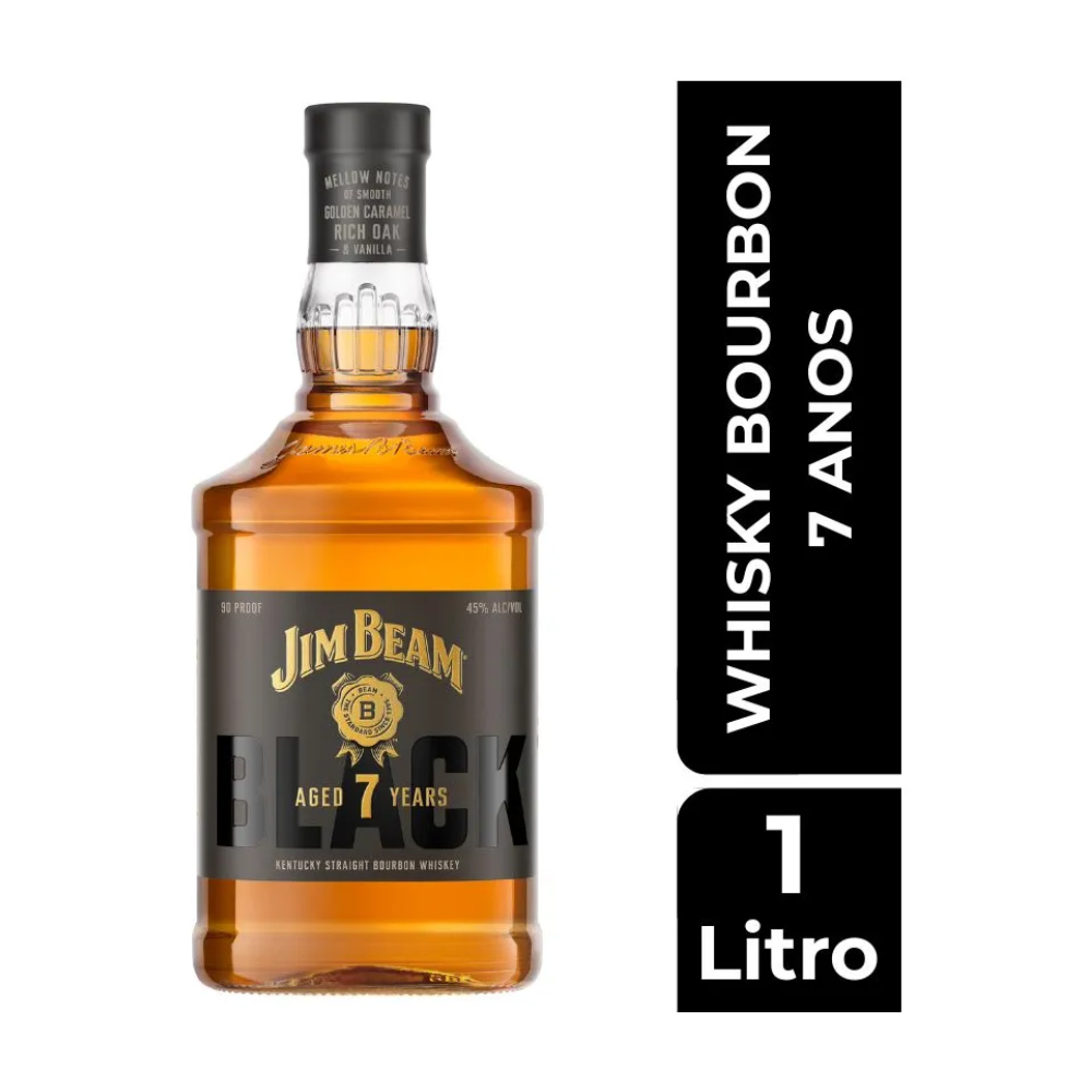 Whisky Bourbon Jim Beam Black 1L em Oferta na Shopee