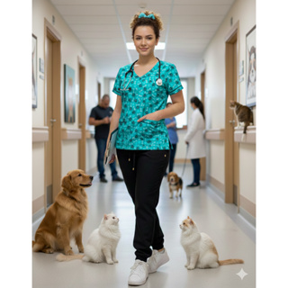 Conjunto Pijama Cirurgico OXFORD CALÇA JOGGER Scrubs Médico, Saúde, Dentista, Estética em Oferta na Shopee