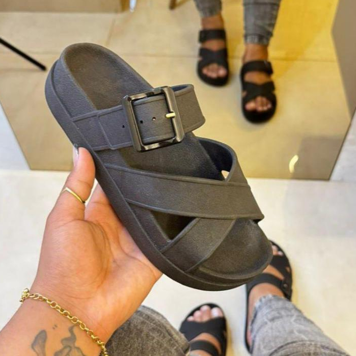Sandália Feminina Birken Chinelo Papete Fivela Feminina Lançamento