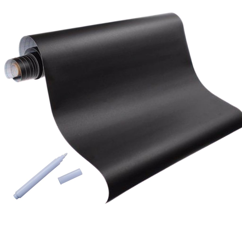 Lousa Adesiva Preta com Caneta Giz Liquido Quadro Negro 45cm largura