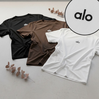 Kit T-Shirt Feminina Yoga Fitness Estampada Blusa 100% Algodão Branca Preta Marca Alo Camiseta em Oferta na Shopee