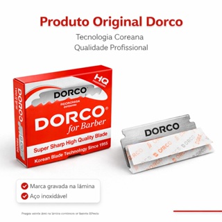 Lâmina De Barbear Dorco 100 Meia Lamina Para Barbearia em Oferta na Shopee