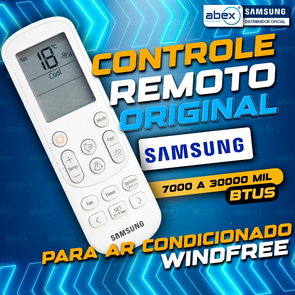 Controle Remoto Ar Condicionado Samsung Wind Free DB96-24901C Original