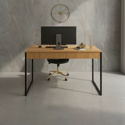 Mesa Escrivaninha 120cm para Escritório - Estilo Industrial
