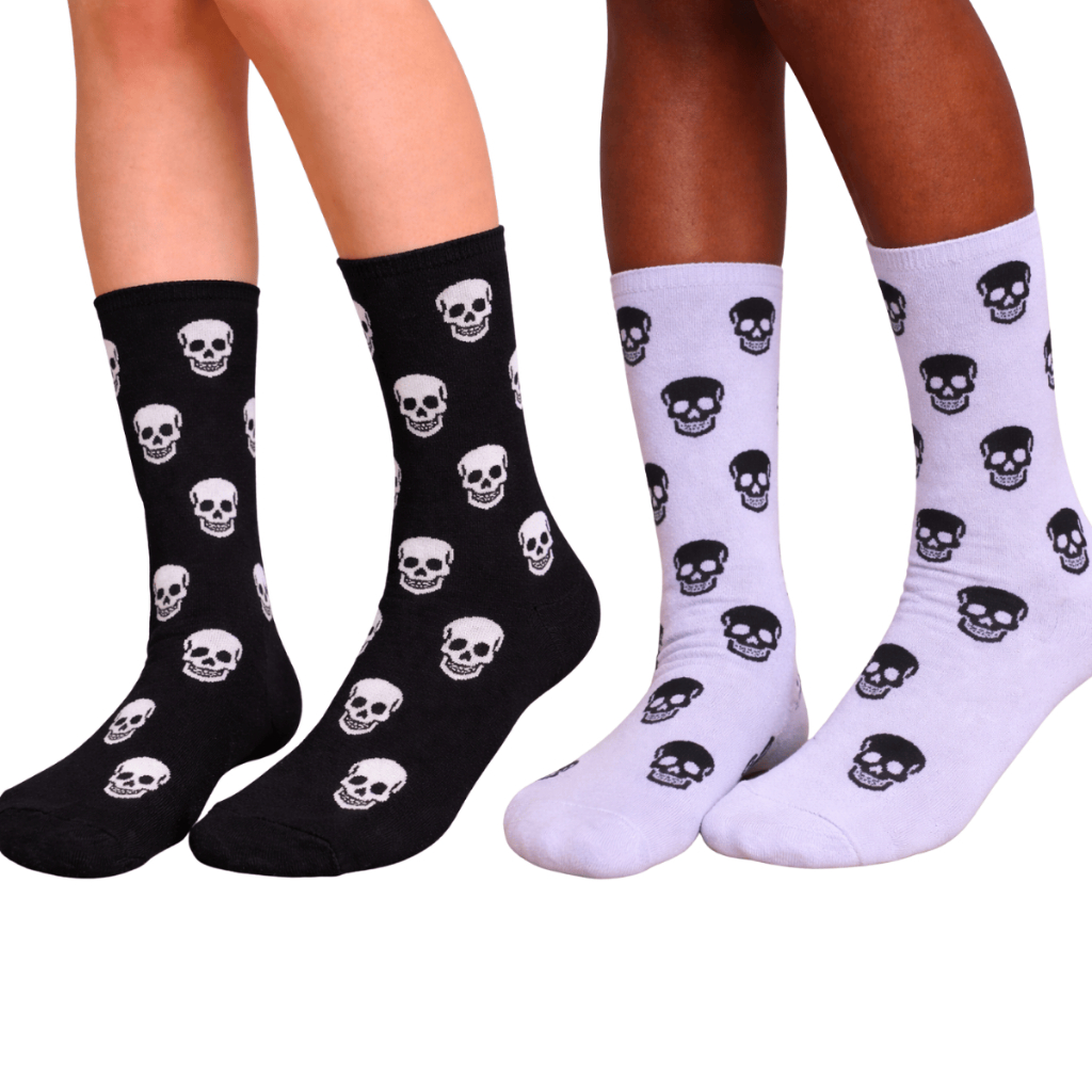 Meia Cano Alto Algodão Divertida Estampa Caveira Academia Corrida Skate Rock do 35 ao 44 Unissex em Oferta na Shopee
