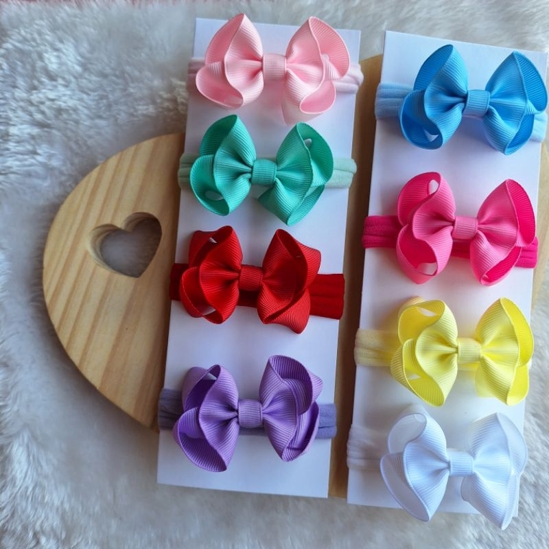 kit 8 laços Faixa bebê fashion kids meninas em Oferta na Shopee