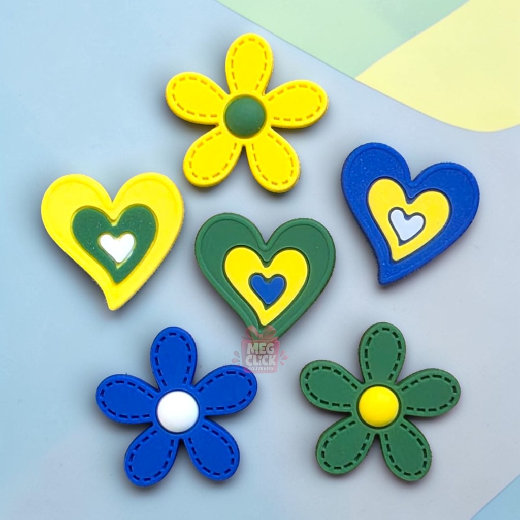 Kit 12 Mini Apliques Brasil Copa Sortidos | Apliques Emborrachados para Laços e Artesanato em Oferta na Shopee