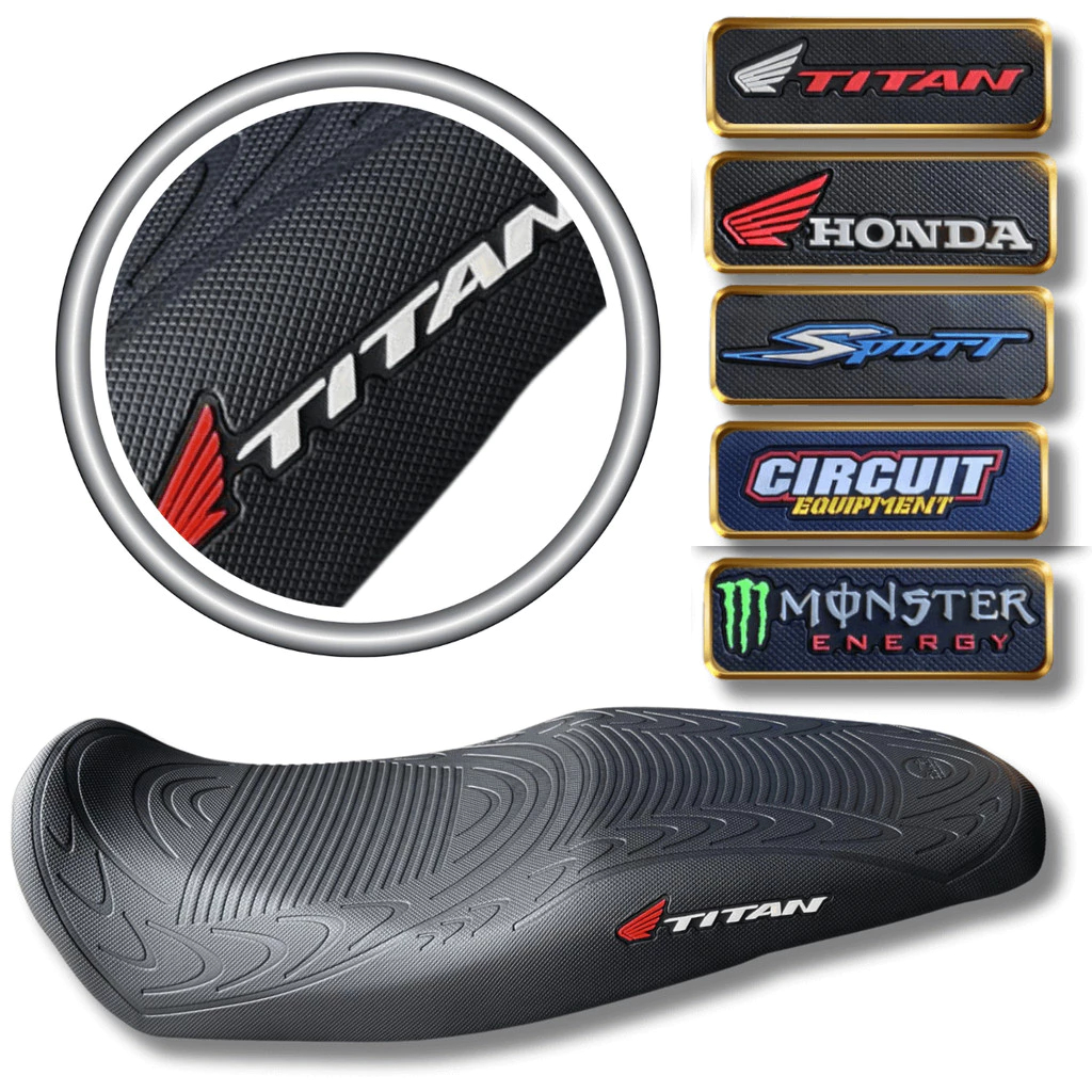 Kit Capa de Banco Moto Emborrachada Antiderrapante Impermeável Universal Titan 150 160 Fan 125 150 160 Bros 160 CG 150 1
