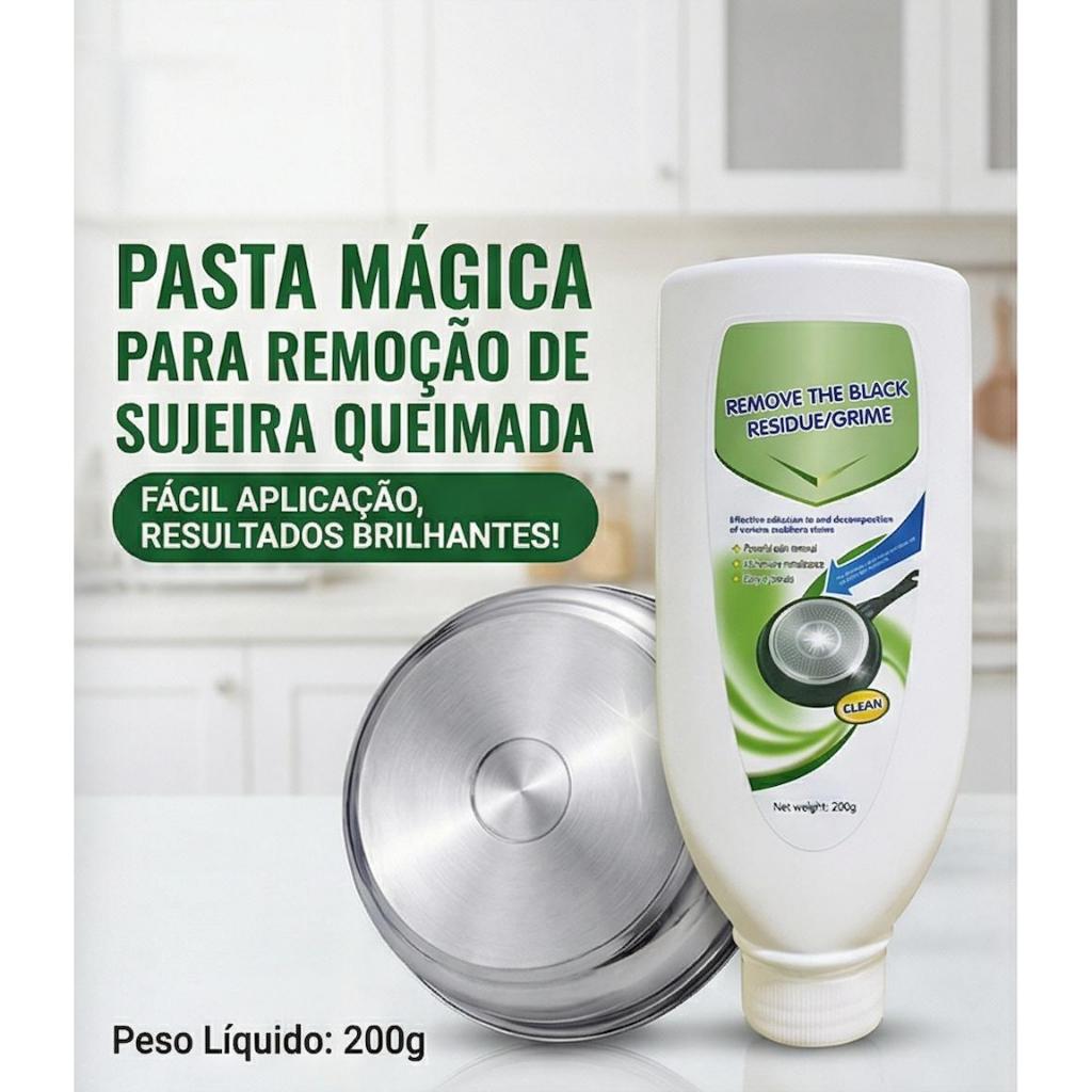 【LimpaFundo】Máscara de Limpeza para Fundo de Panela - Remove Incrustações Pretas e Queimadas em Casa
