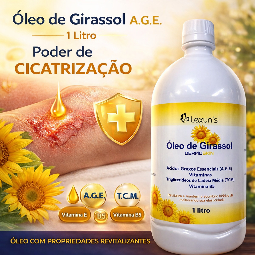 Óleo de Girassol 1 Litro Cicatrizante (AGE) Óleo de Girassol 1 Litro Cicatrizante (AGE)