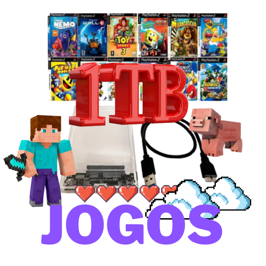 HD Externo 1000gb para xbox 360 180jogos C/exploit roda em qualquer xbox360
