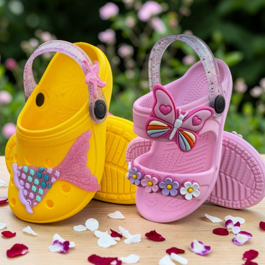 Kit 2 Pares Babuche e Sandália Infantil Menina