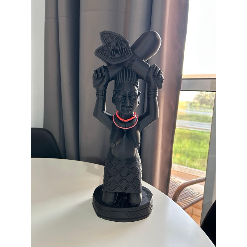 Ọya | Oyá | Iansã | Escultura Imagem Africana Impresso 3D - Ere Orisa Oya | Umbanda Candomble 40cm *NÃO É MADEIRA*