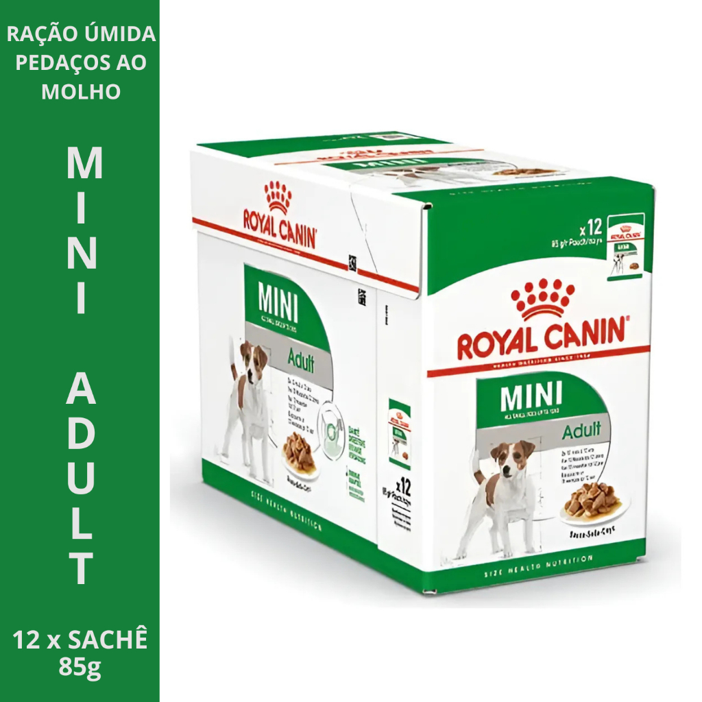 Ração Úmida Cães Mini Adult Royal Canin Sachê (caixa C/ 12)