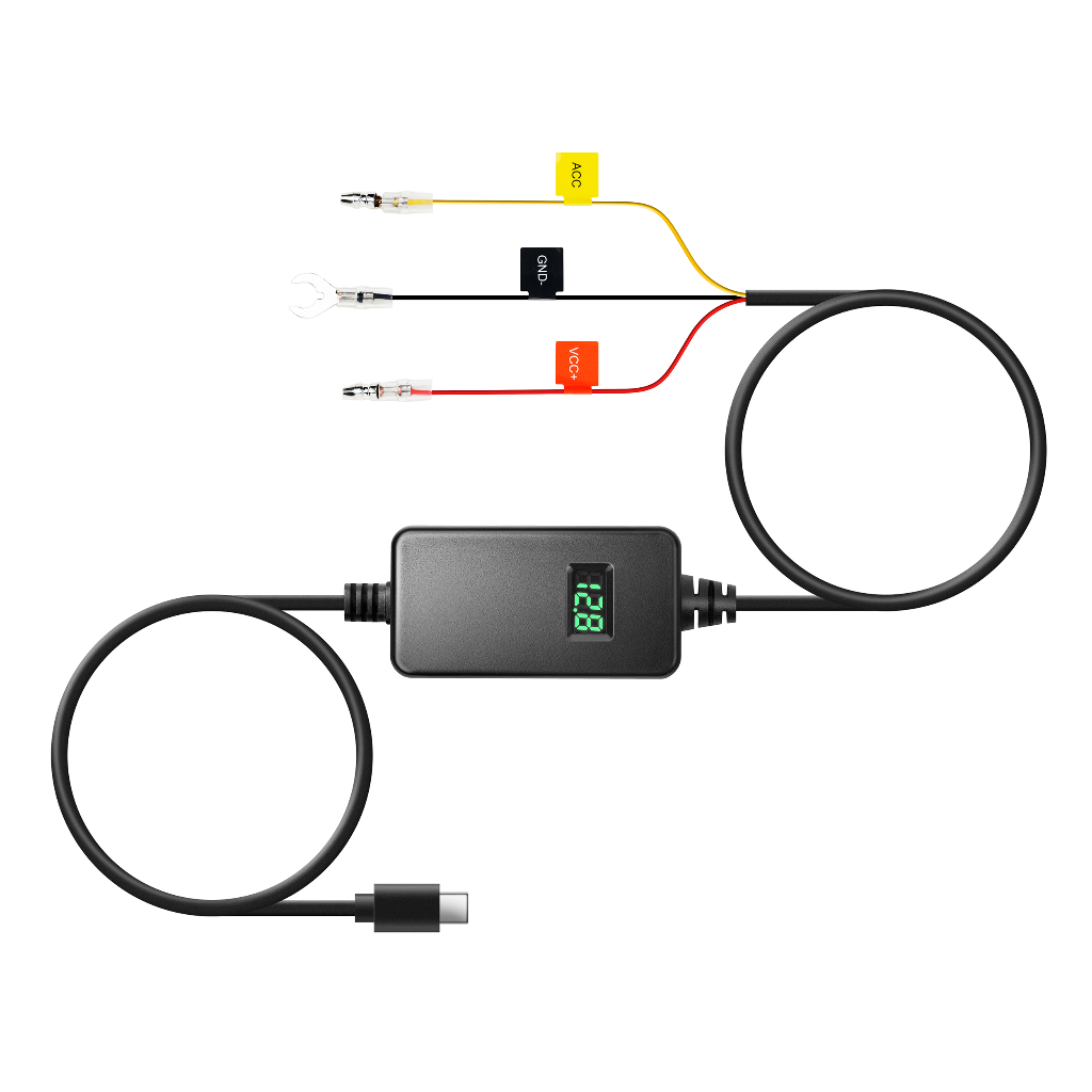70mai Hardwire Kit-UP06 Tipo C Digital Tensão Ajustável Fácil Vigilância de Esta