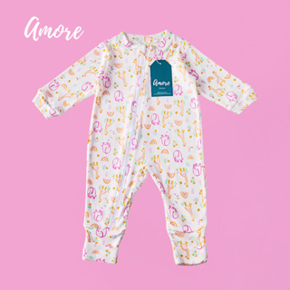 Macacão de Bebê Longo Amore Vira Pé Elefantinha Rosa Com Zíper 100% Algodão em Oferta na Shopee
