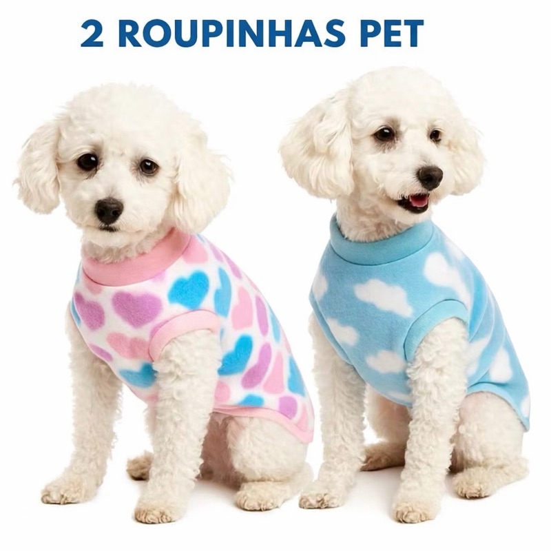 SUPER OFERTA - Kit pet: 2 Roupinhas de Pet a partir R$19,99- roupa Pet - inverno - roupinha fofa. Roupa para cachorro em Oferta na Shopee