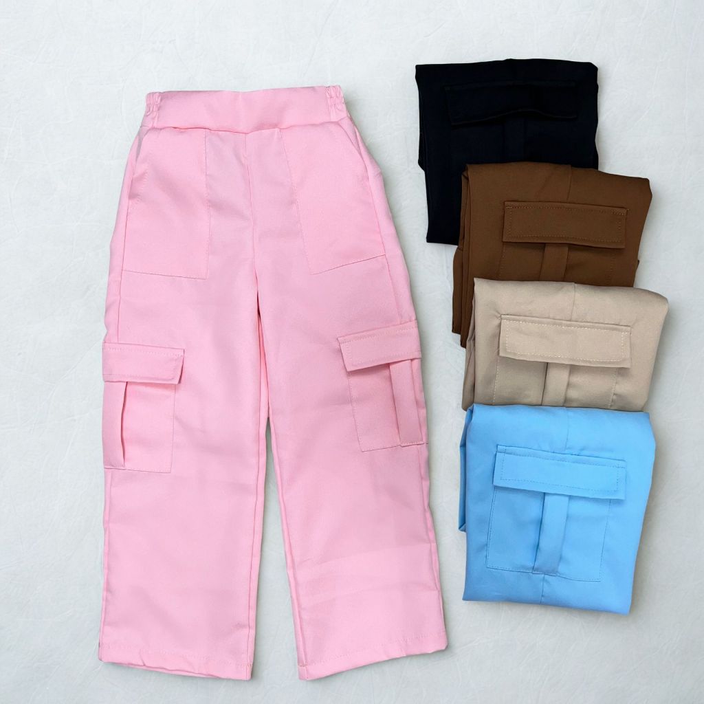 Calça Cargo Pantalona Alfaiataria Infantil para Meninas Elegantes e Deslumbrantes em Oferta na Shopee