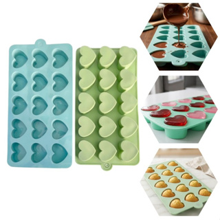 Forma Silicone Coração 15 Cavidades Molde Chocolate Sabonete Vela Gelo Reutilizável 21x11cm Pascoa em Oferta na Shopee