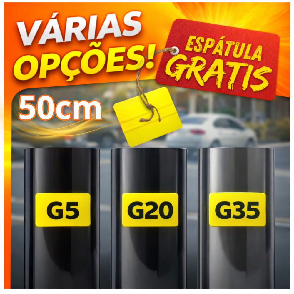 Insulfilm anti risco 50ctm automotivo e residencial G5 G20 G35 em Oferta na Shopee