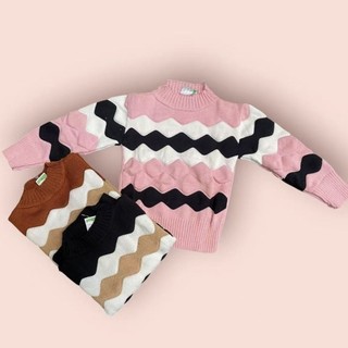 Nova suéter de tricô para meninas, adequada para usar no outono e no inverno
