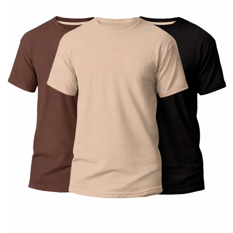 Kit 3 Camisetas Masculinas em Algodão Premium em Oferta na Shopee