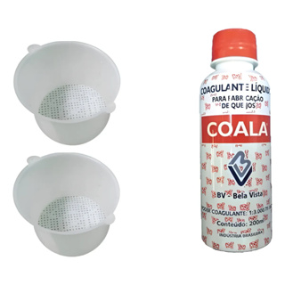 Kit Fazer Queijo Minas Frescal – 2 Formas de 500g + Coagulante Coala 200ml em Oferta na Shopee