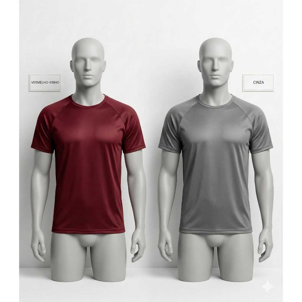 2 Kit- Camisa Lisa Masculina  Esportiva Academia Corrida Futebol Praia Picina Não Desbota