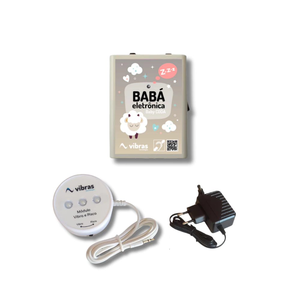 Babá Eletrônica Vibratória para Surdos – Baby Coda Vibras – Vibração + Luz Forte – Avisa Pelo choro