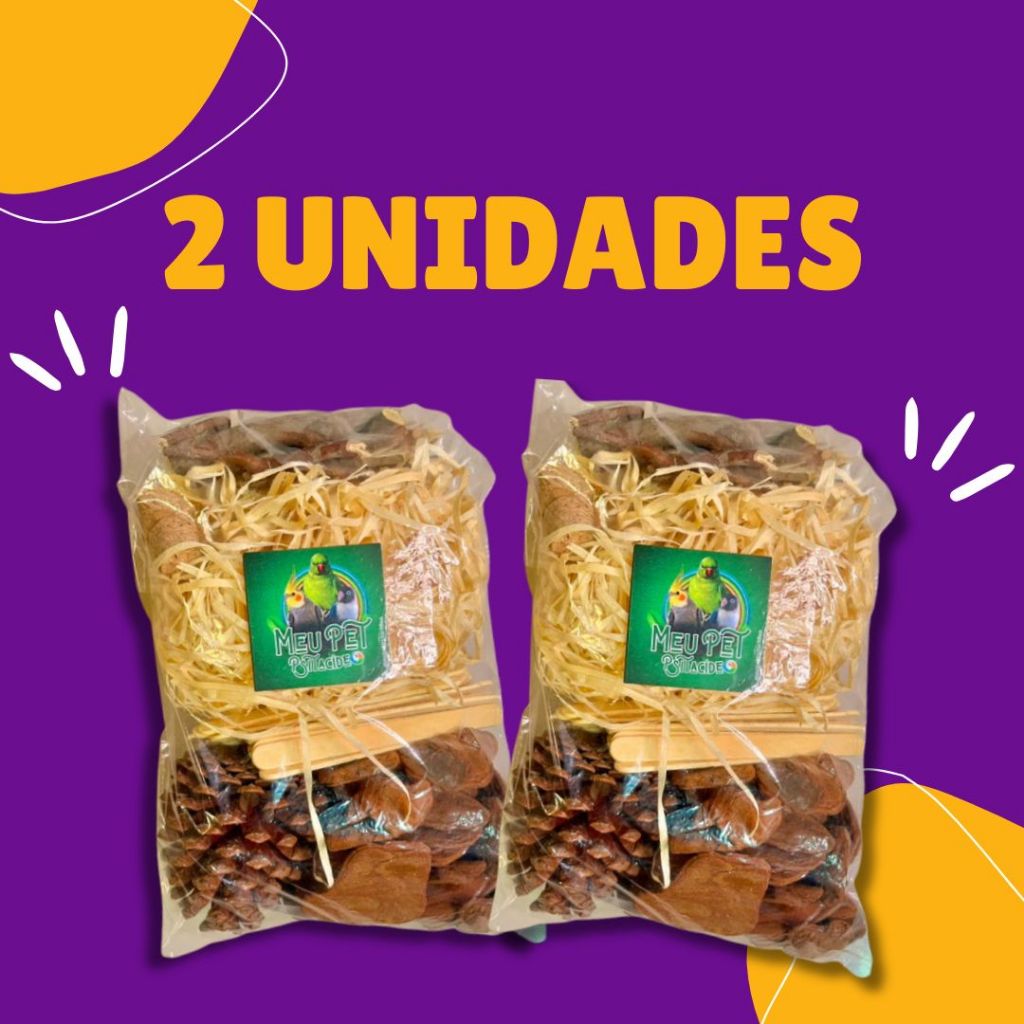 Kit Forrageamento 2 unidades - Calopsitas/Ring Neck/Papagaio/Ararajuba/Agapornis