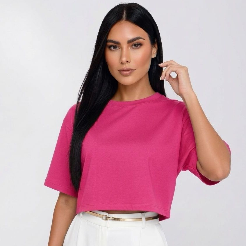Blusa Camiseta Oversized Feminina Básica Academia Casual Confortável