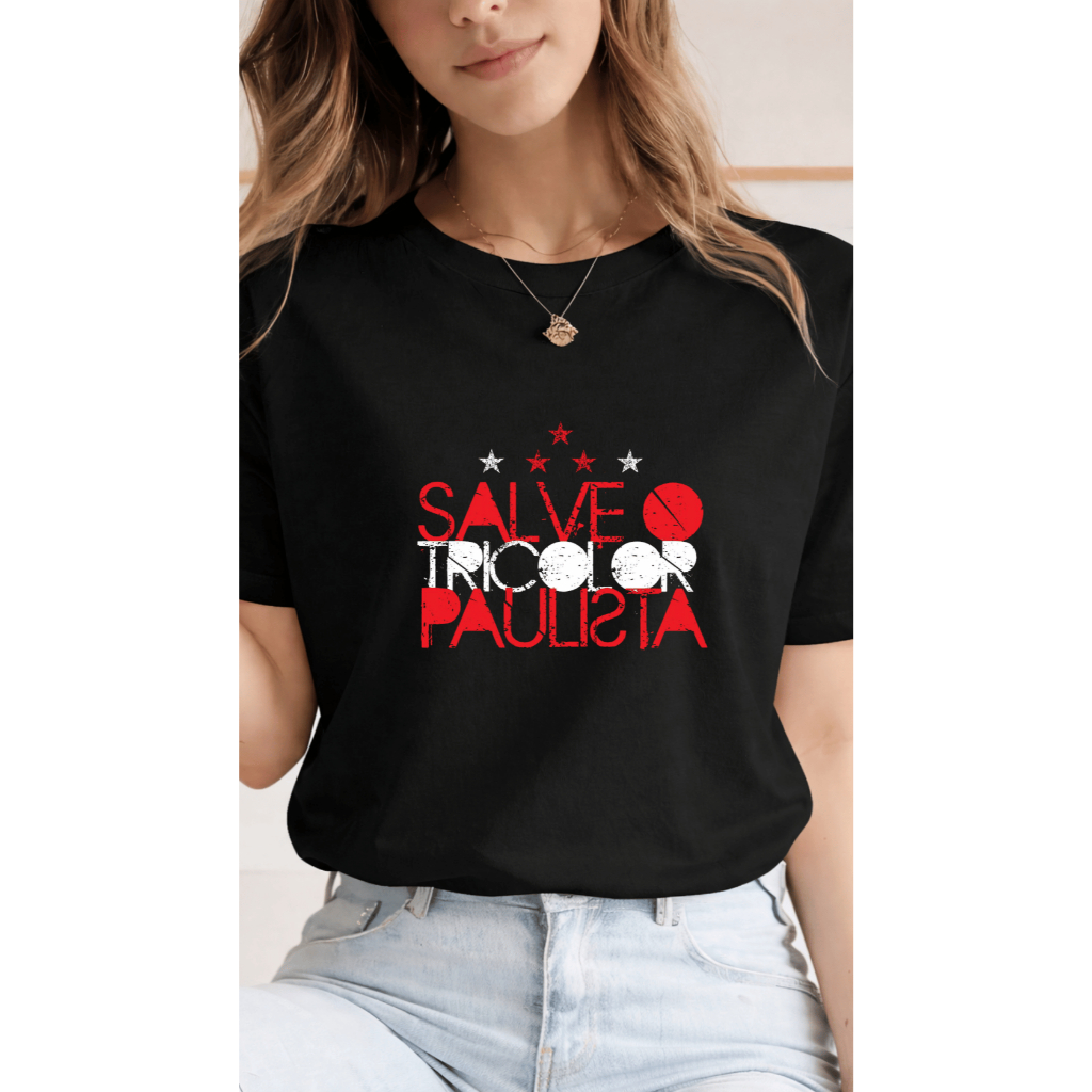 Camisa Feminina Torcedoras Camiseta Times Algodão Variadas Estampas Futebol Esportiva Gola Redonda