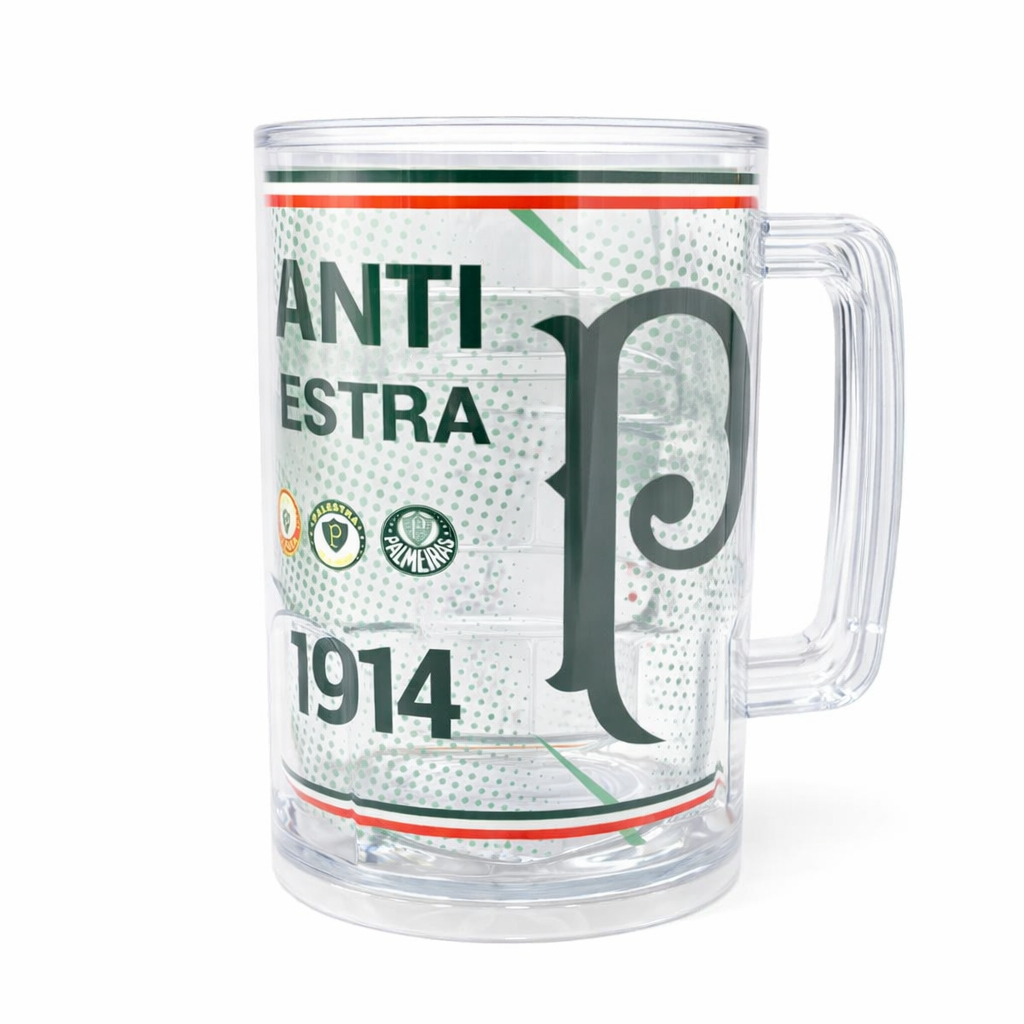 Caneca Palmeiras 1914 Acrílica Chopp Torcedor Verdão Futebol Presente Palmeirenses Futebol Fãs Times
