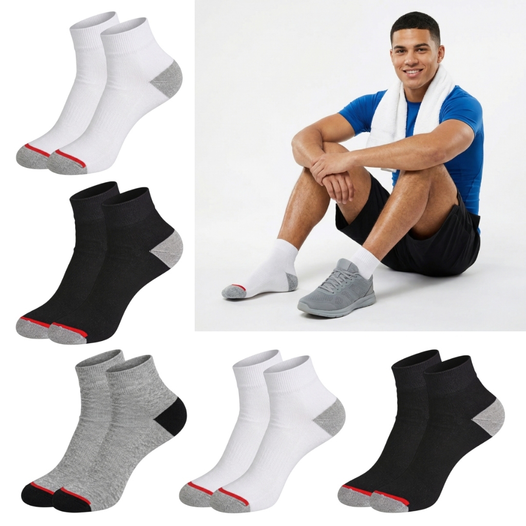 Kit 3 Pares Meia Esportiva Cano Curto Tecido Tecnológico Atoalhado Confortável Toque Macio Up 5186 em Oferta na Shopee