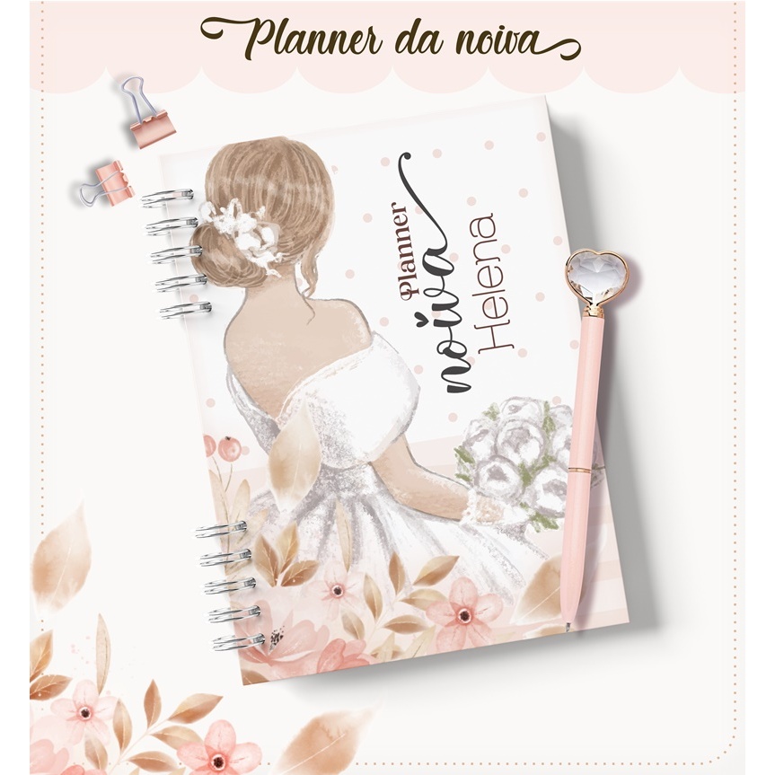 ✨ Planner da Noiva A5 Completo | Planejamento de Casamento, Lista de Convidados, Orçamento e Checklist