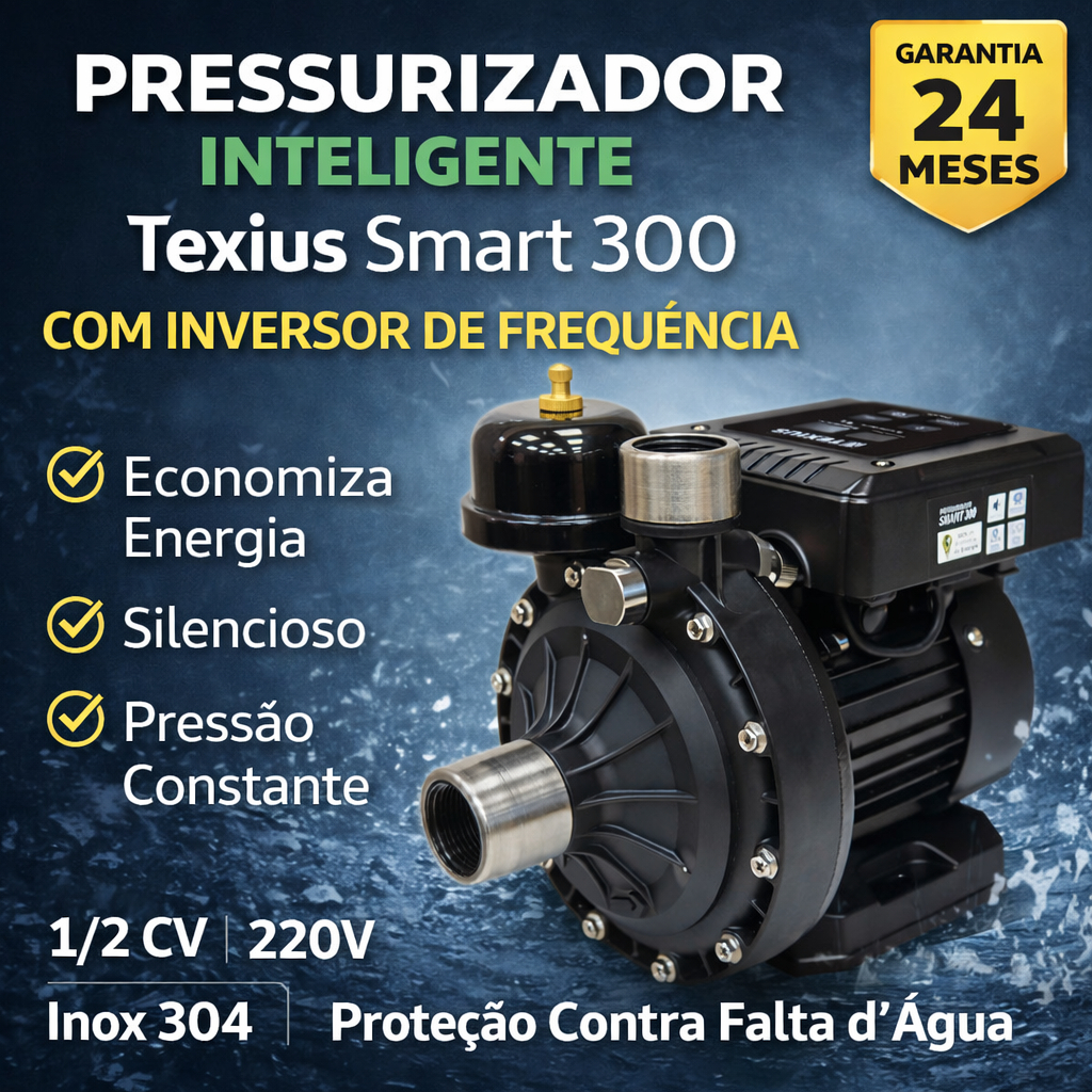 Pressurizador Smart 300 Texius 1/2 Cv Ideal Para Pós Boiler