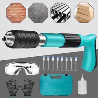 Pistola de Fixação Direta + 20 Pinos Kit Completo Prego para Drywall, Concreto e Alvenaria–Ferramenta de Impacto Manual em Oferta na Shopee