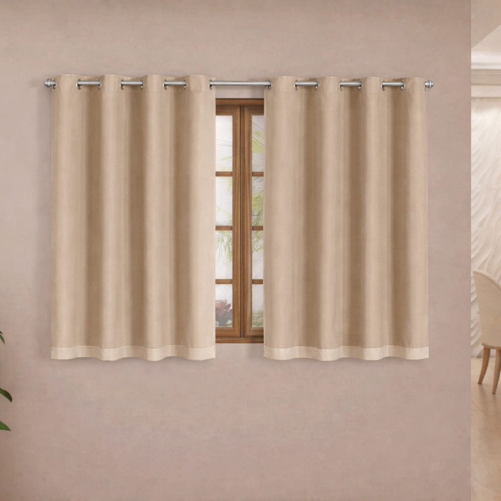 Cortina Blackout PVC com Voil Liso 2,00x1,40 Bloqueia Luz em Oferta na Shopee