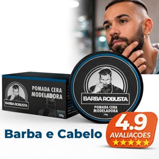 Cera Modeladora Barba Robusta – Barba, Cabelo e Bigode, Reduz Frizz e Alta Duração em Oferta na Shopee