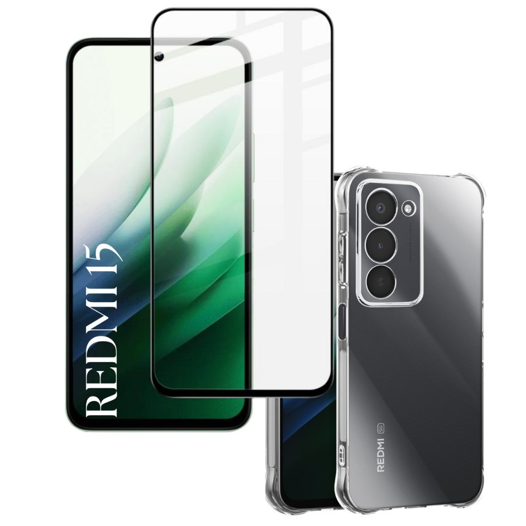 Capa Para Redmi 15 + Película PREMIUM Gel Cerâmica | Proteção Completa para seu Smartphone