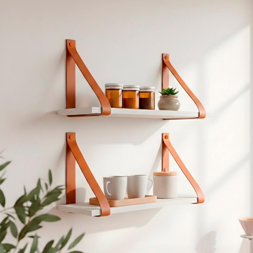 Kit 2 Prateleira Decorativa Prateleira Suspensa Para Cozinha Sala Quarto Prateleira de Madeira