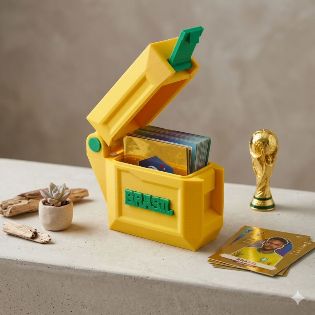 Porta Guarda Figurinhas Organizador Caixa Coleção Copa Do mundo Case Figurinha Repetidas Album Copa Futebol