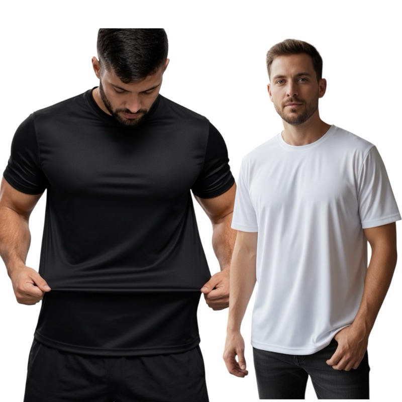 Camiseta Dry Fit Masculina Academia Esportiva Corrida Treino Respirável Não Transparente